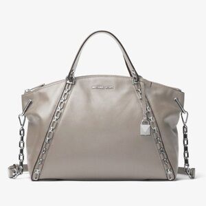 Michael Kors Sadie Gray Leather satchel